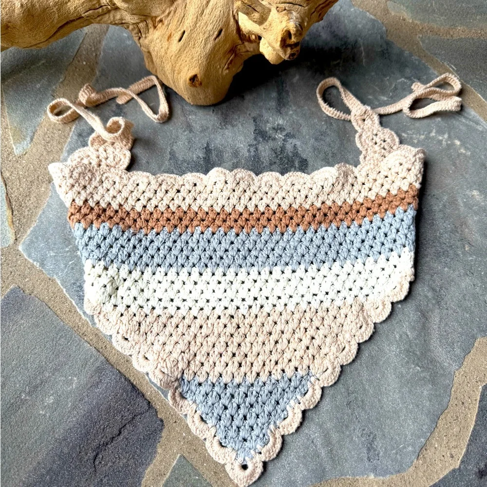 New🌟Anthropologie-Triangle Crochet Hair Scarf